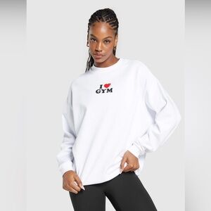 (#25)GYMSHARK I Heart Gym Oversized Sweatshirt